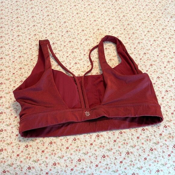 Athleta exhale shine decadent red sports bra - Picture 4 of 5